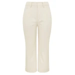 Zimmermann Clash Drill Capri Pant in Ivory | Pants | Coveti