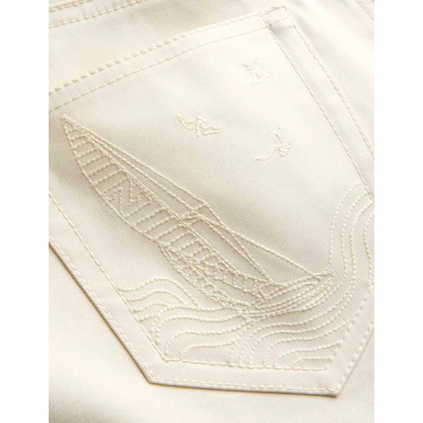 Zimmermann Clash Drill Capri Pant in Ivory | Pants | Coveti, view 6