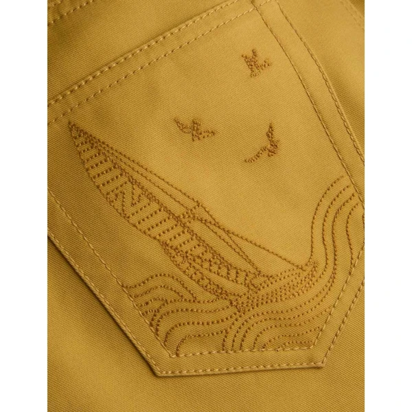 Zimmermann Clash Drill Capri Pant in Yellow | Pants | Coveti, view 6