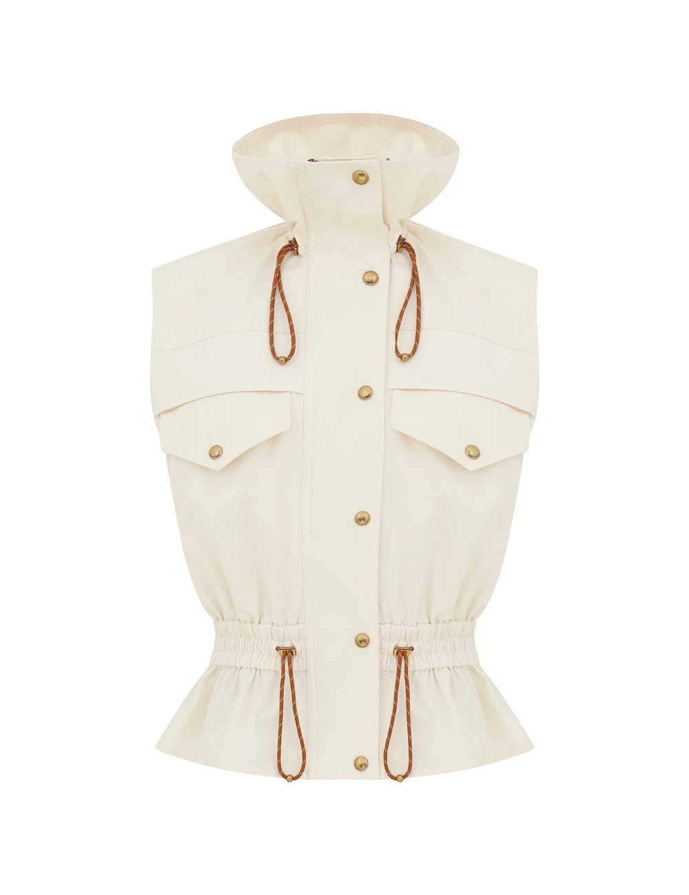 Zimmermann Clash Drill Drawstring Vest in Ivory Zimmermann Clash Drill Drawstring Vest in Ivory | Vests | Coveti