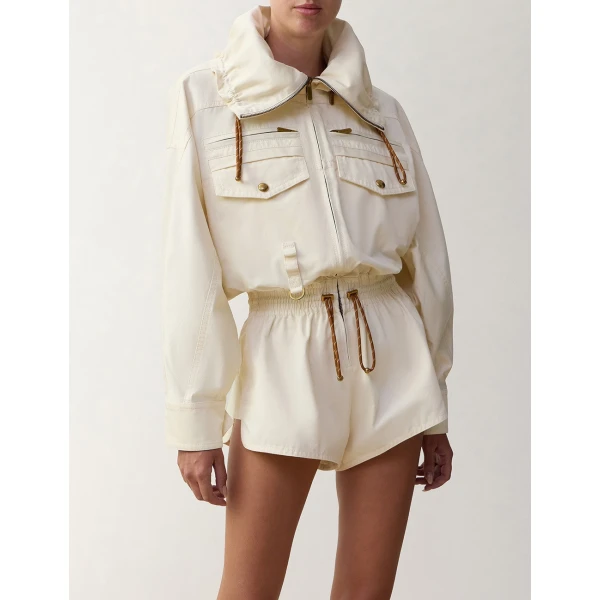 Zimmermann Clash Drill Playsuit in Ivory | Jumpsuit | Coveti, view 2