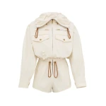 Zimmermann Clash Drill Playsuit in Ivory | Jumpsuit | Coveti