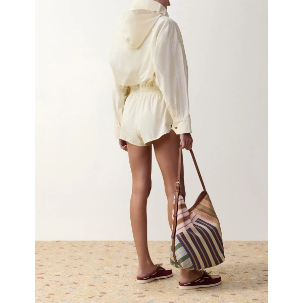 Zimmermann Clash Drill Playsuit in Ivory | Jumpsuit | Coveti, view 4