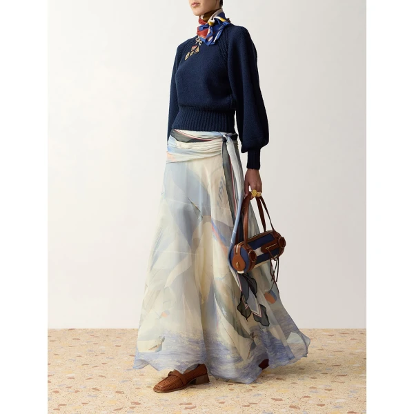 Zimmermann Clash Embellished Sweater in Blue | Sweater | Coveti, view 3