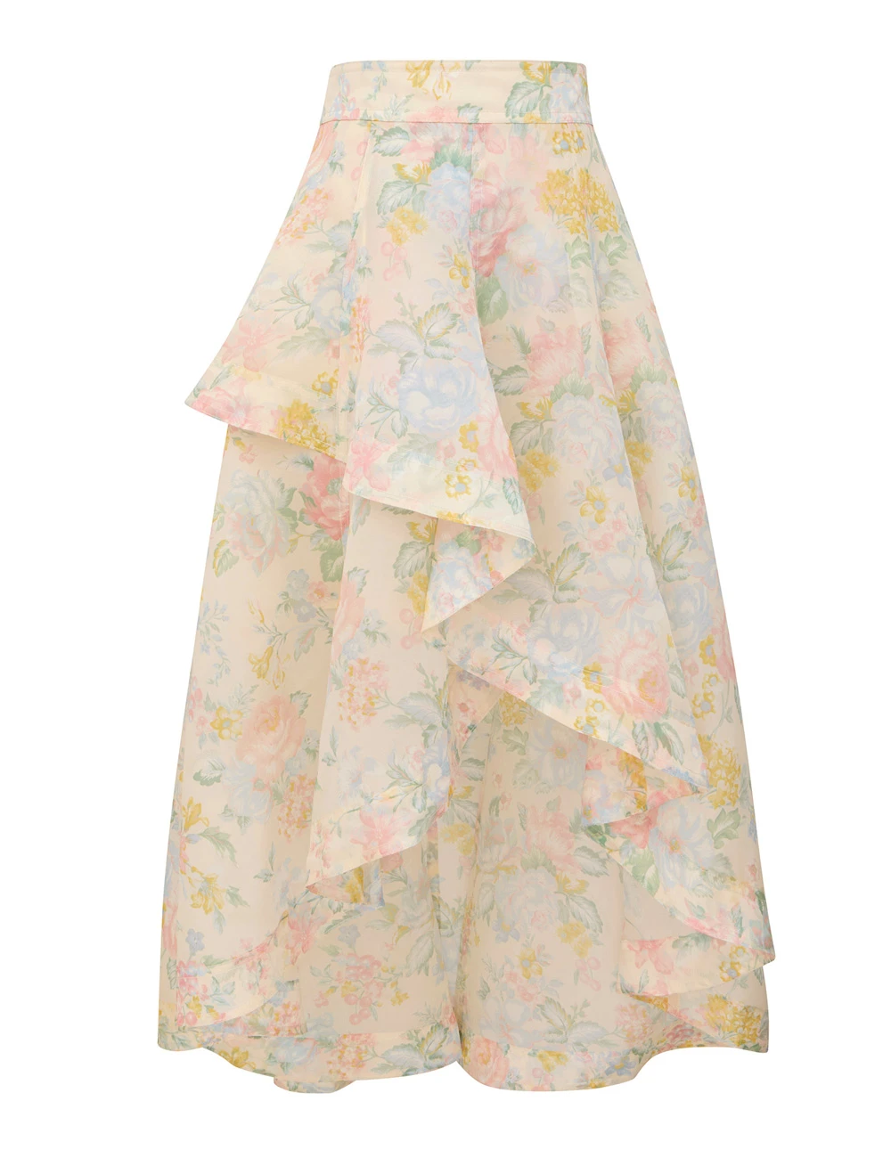 Zimmermann Clash Floral Peplum Midi Skirt | Ready to Wear Collection Coveti Zimmermann Clash Floral Peplum Midi Skirt