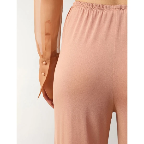 Zimmermann Clash Jersey Flare Pant in Pink | Pants | Coveti, view 5