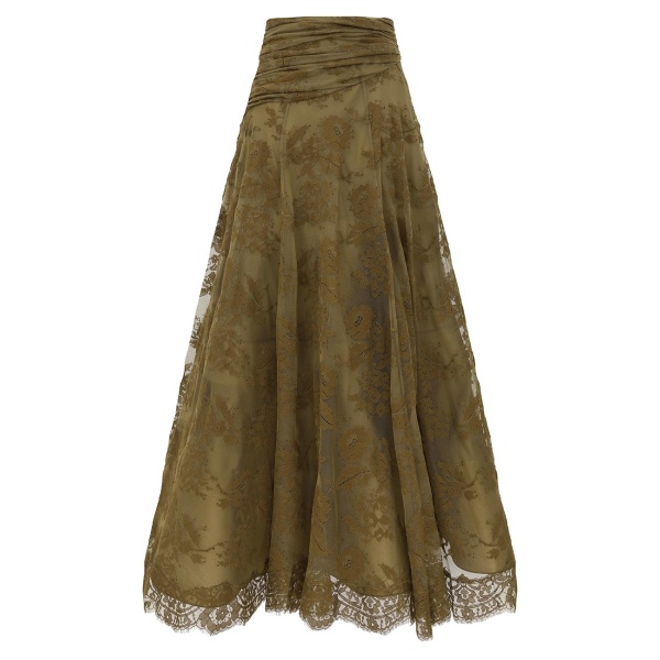 Zimmermann Clash Lace Drape Maxi Skirt
