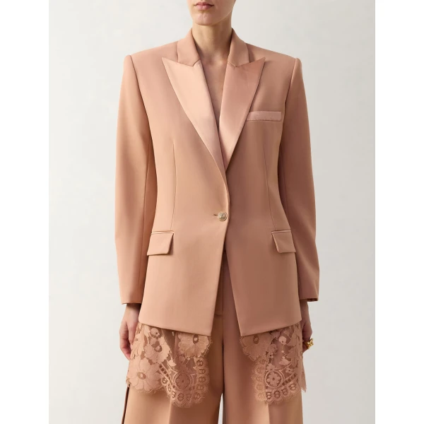 Zimmermann Clash Lace Tuxedo Jacket in Pink | Jackets | Coveti, view 2