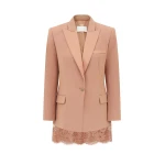 Zimmermann Clash Lace Tuxedo Jacket in Pink | Jackets | Coveti