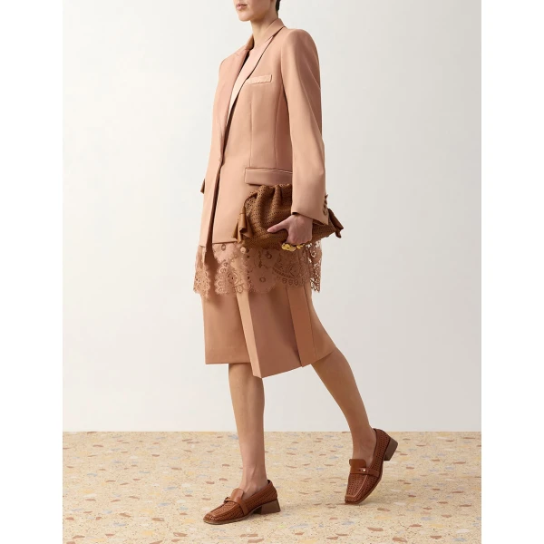 Zimmermann Clash Lace Tuxedo Jacket in Pink | Jackets | Coveti, view 3