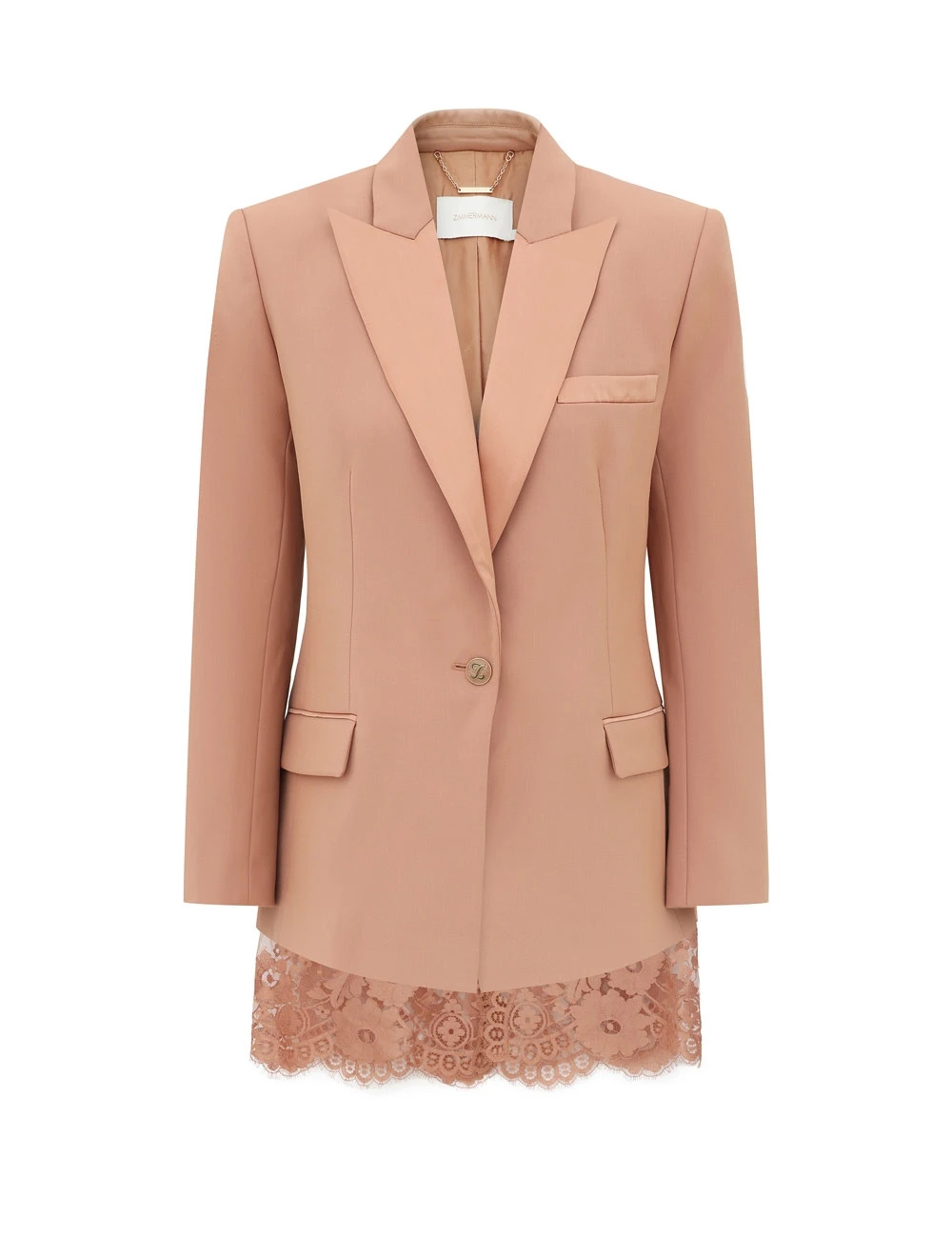 Zimmermann Clash Lace Tuxedo Jacket in Pink Zimmermann Clash Lace Tuxedo Jacket in Pink | Jackets | Coveti