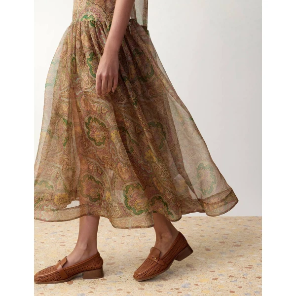 Zimmermann Clash Lantern Midi Dress in Multicolour | Midi Dresses | Coveti, view 5
