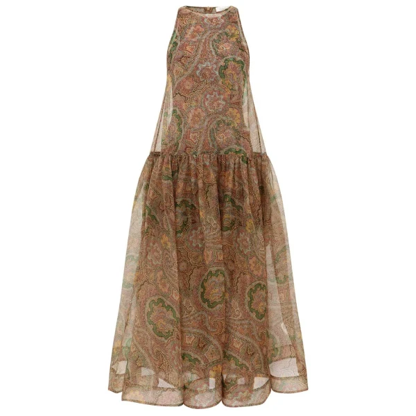 Clash Lantern Midi Dress