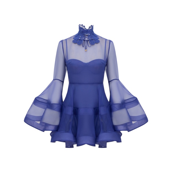 Zimmermann Clash Lantern Mini Dress