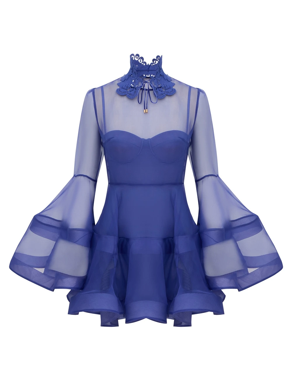 Zimmermann Clash Lantern Mini Dress | Ready to Wear Collection Coveti Zimmermann Clash Lantern Mini Dress