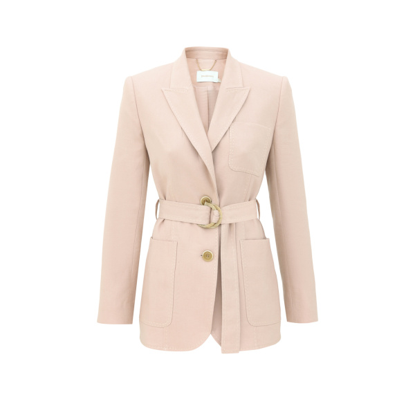 Zimmermann Clash Linen Belted Blazer