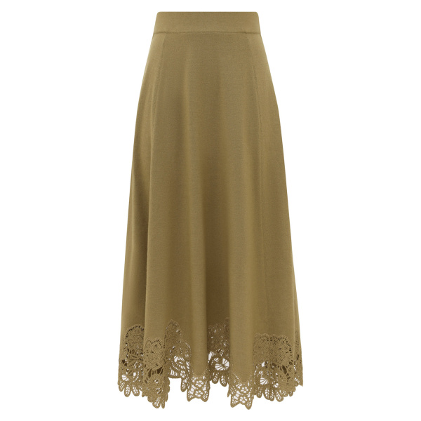 Zimmermann Clash Merino Lace Midi Skirt
