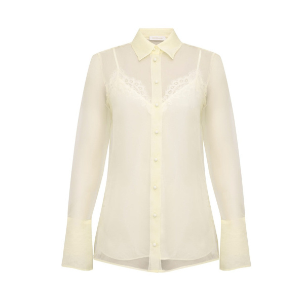 Clash Organza Shirt in Yellow