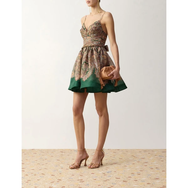 Zimmermann Clash Paisley Mini Dress in Multicolour | Mini Dresses | Coveti, view 3