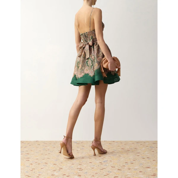 Zimmermann Clash Paisley Mini Dress in Multicolour | Mini Dresses | Coveti, view 4