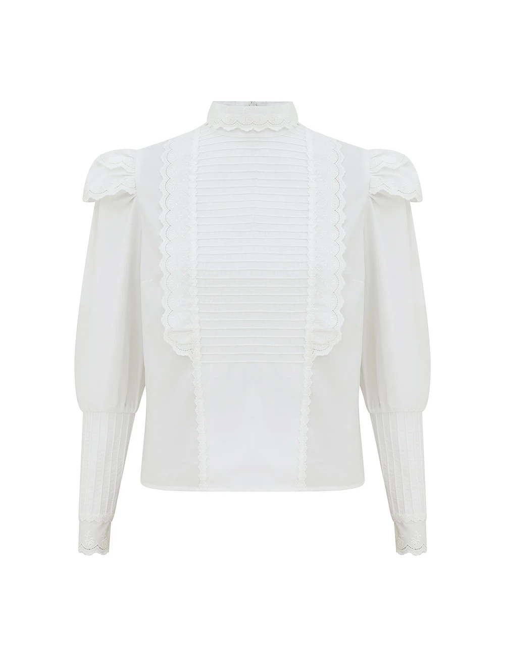 Zimmermann Clash Pintuck Lace Shirt | Ready to Wear Collection Coveti Zimmermann Clash Pintuck Lace Shirt