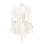 Zimmermann Clash Poplin Drape Shirt