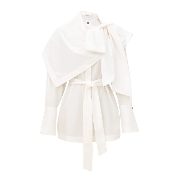 Zimmermann Clash Poplin Drape Shirt