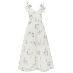 Zimmermann Clash Print Bow Midi Dress in Multicolour | Midi Dresses | Coveti