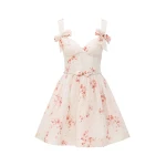 Zimmermann Clash Print Bow Mini Dress