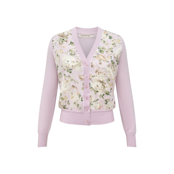 Zimmermann Clash Printed Silk Cardigan