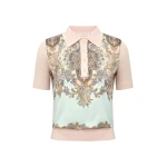 Zimmermann Clash Printed Silk Polo