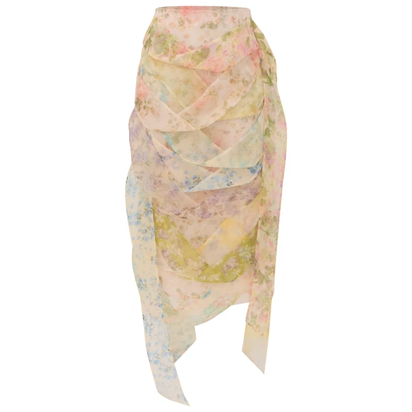 Clash Ribbon Midi Skirt