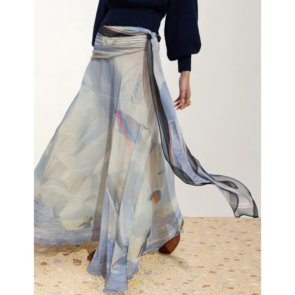 Zimmermann Clash Sail Maxi Skirt in Multicolour | Maxi Skirts | Coveti, view 5