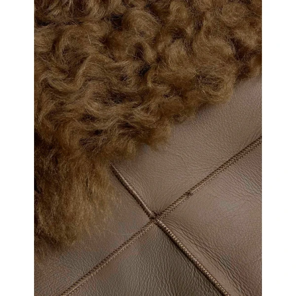 Zimmermann Clash Shearling Longline Vest in Neutrals | Vests | Coveti, view 6