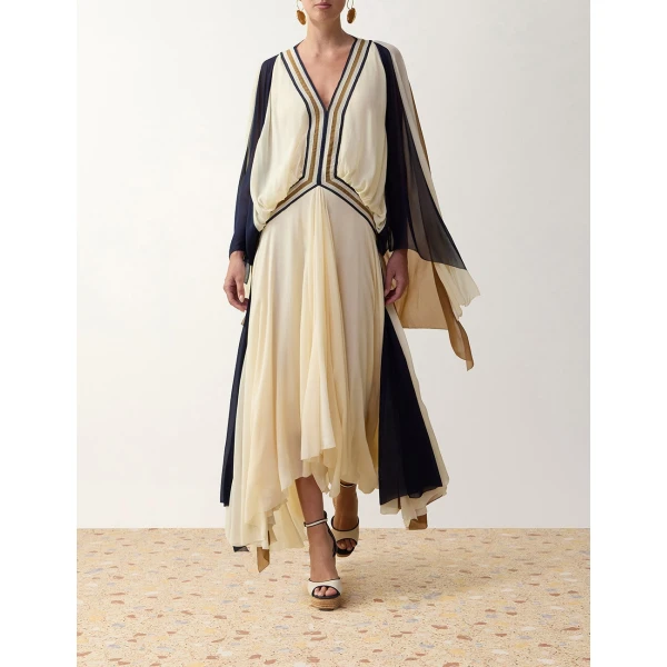 Zimmermann Clash Spliced Maxi Dress in Multicolour | Maxi Dresses | Coveti, view 2