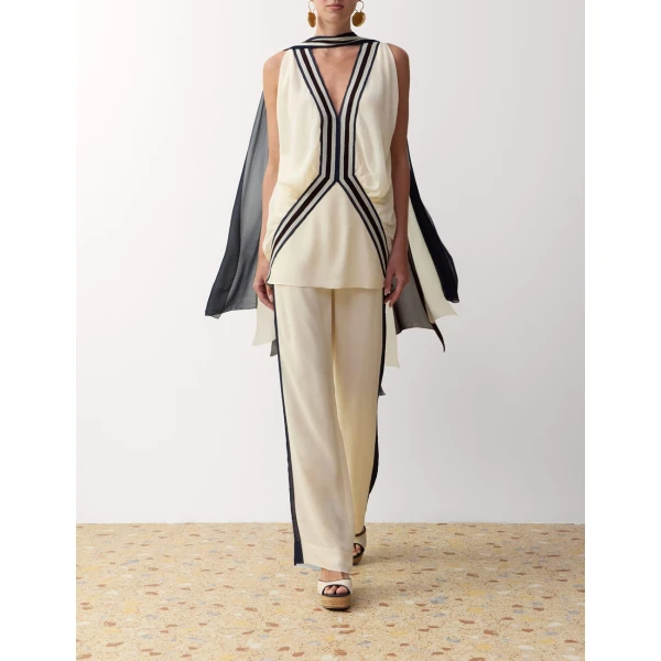Zimmermann Clash Spliced Tunic in Multicolour | Tops | Coveti, view 2