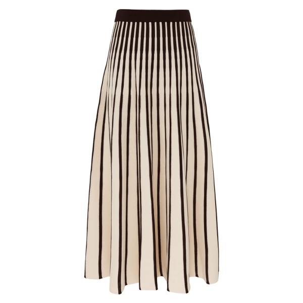 Zimmermann Clash Stripe Midi Skirt