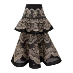 Zimmermann Clash Tiered Midi Skirt