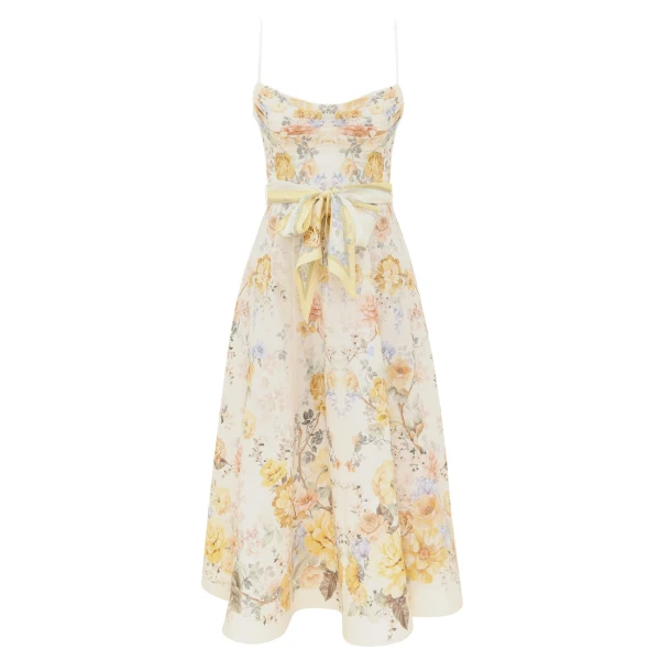 Zimmermann Clash Tuck Midi Dress