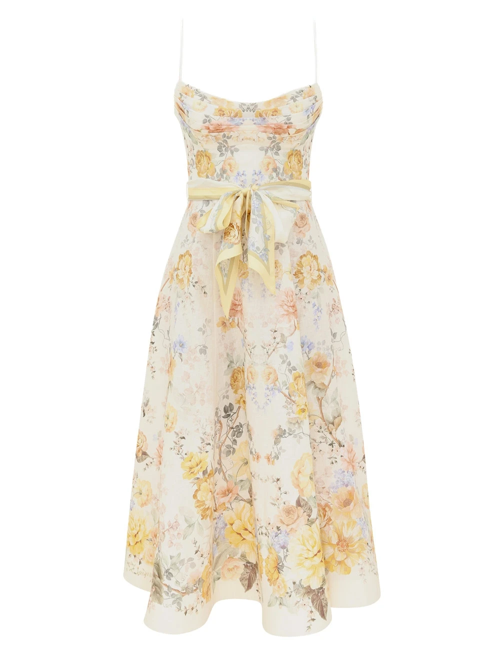 Zimmermann Clash Tuck Midi Dress | Ready to Wear Collection Coveti Zimmermann Clash Tuck Midi Dress
