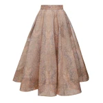 Zimmermann Clash Tuck Midi Skirt in Multicolour | Midi Skirts | Coveti