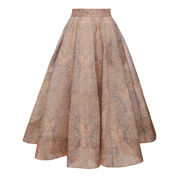 Clash Tuck Midi Skirt