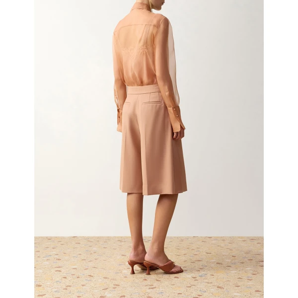 Zimmermann Clash Tuxedo Bermuda Short in Pink | Shorts | Coveti, view 4