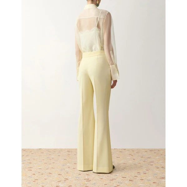 Zimmermann Clash Tuxedo Flare Pant in Yellow | Pants | Coveti, view 4
