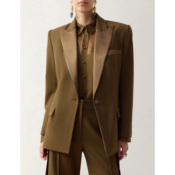 Zimmermann Clash Tuxedo Jacket in Green | Jackets | Coveti, view 2