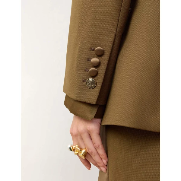 Zimmermann Clash Tuxedo Jacket in Green | Jackets | Coveti, view 5