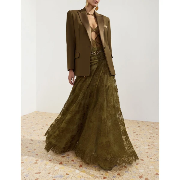 Zimmermann Clash Tuxedo Jacket in Green | Jackets | Coveti, view 6