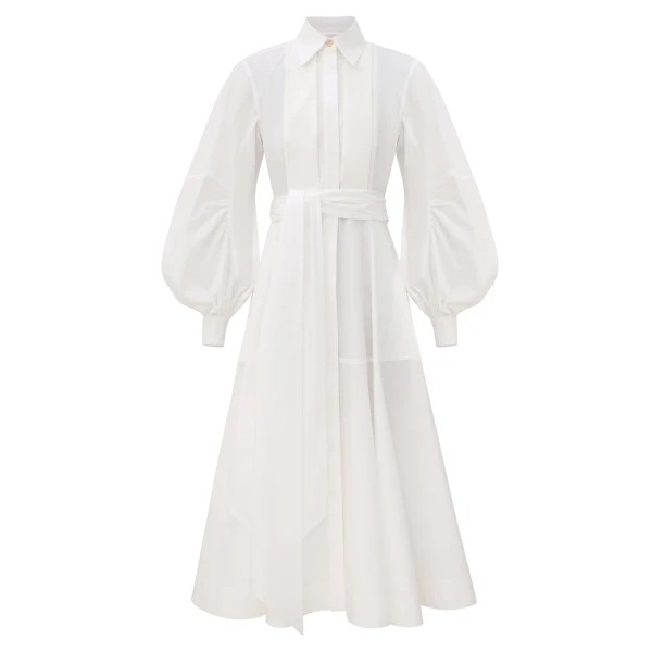 Clash Tuxedo Shirt Dress