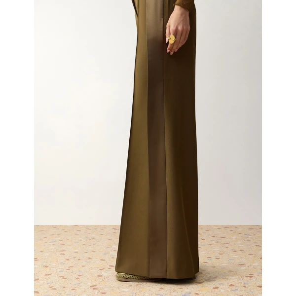 Zimmermann Clash Tuxedo Wide Leg Pant in Green | Wide leg pants | Coveti, view 5