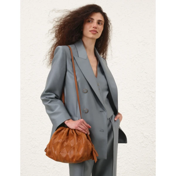 Zimmermann Cloud 91 Medium Clutch in Brown | Clutch Bags | Coveti, view 2